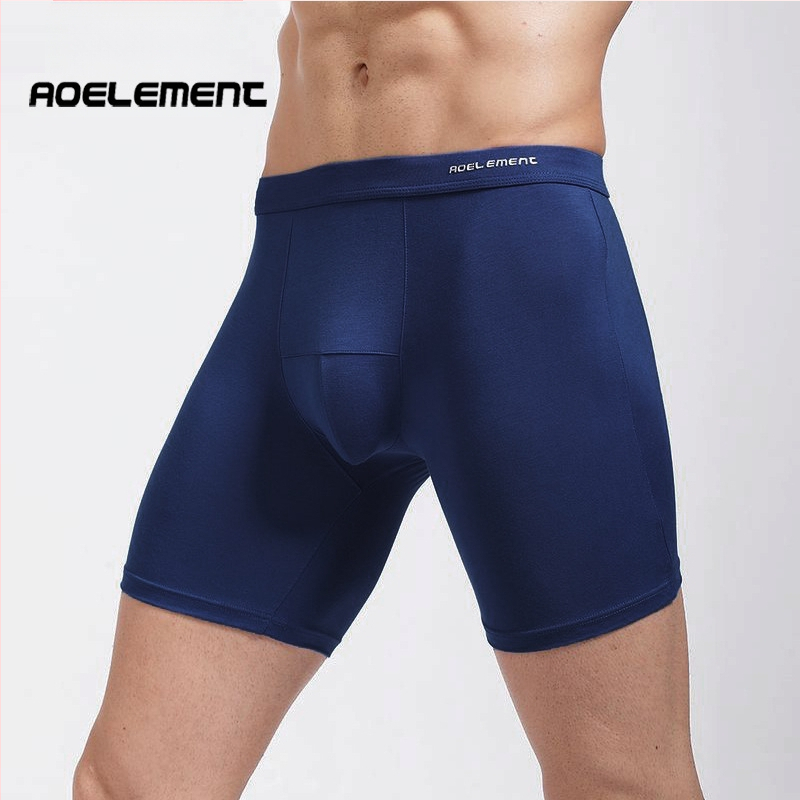 Férfi sportos boxer briefs hosszú lábbal, dörzsálló, gyorsan száradó, 90–95% viszkóz