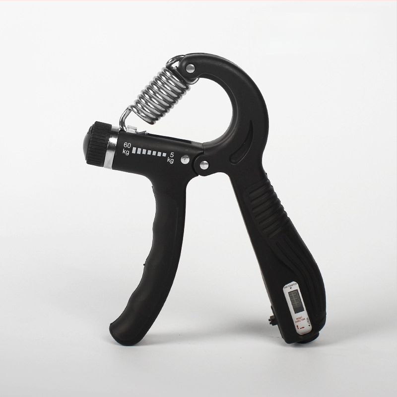 Állítható gumírozott fogás-erősítő, hordozható, ellenállás 5–60 kg, PP+TPE