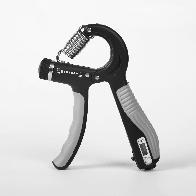 Állítható gumírozott fogás-erősítő, hordozható, ellenállás 5–60 kg, PP+TPE