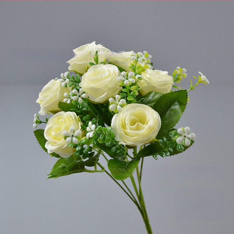 Yu Chen selyem rózsa csokor — mesterséges rózsák, stilizált szárak injekciós öntéssel