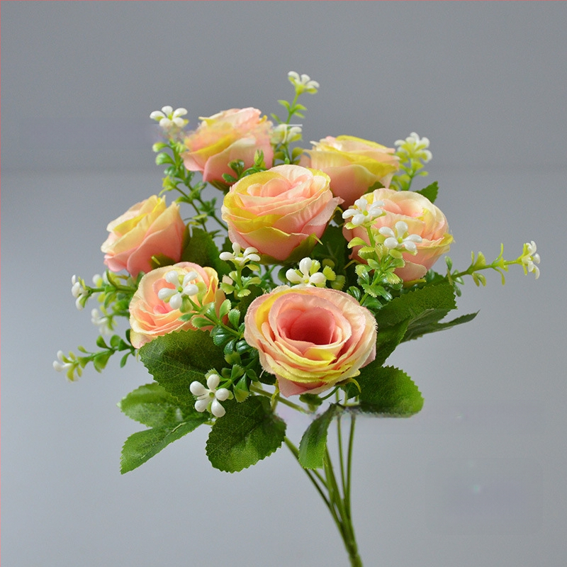 Yu Chen selyem rózsa csokor — mesterséges rózsák, stilizált szárak injekciós öntéssel