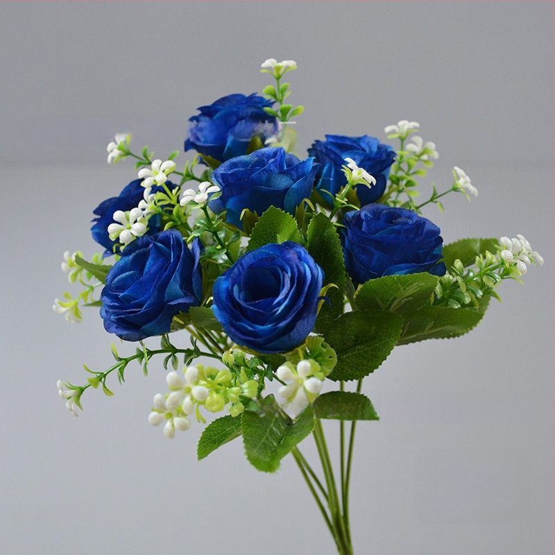 Yu Chen selyem rózsa csokor — mesterséges rózsák, stilizált szárak injekciós öntéssel