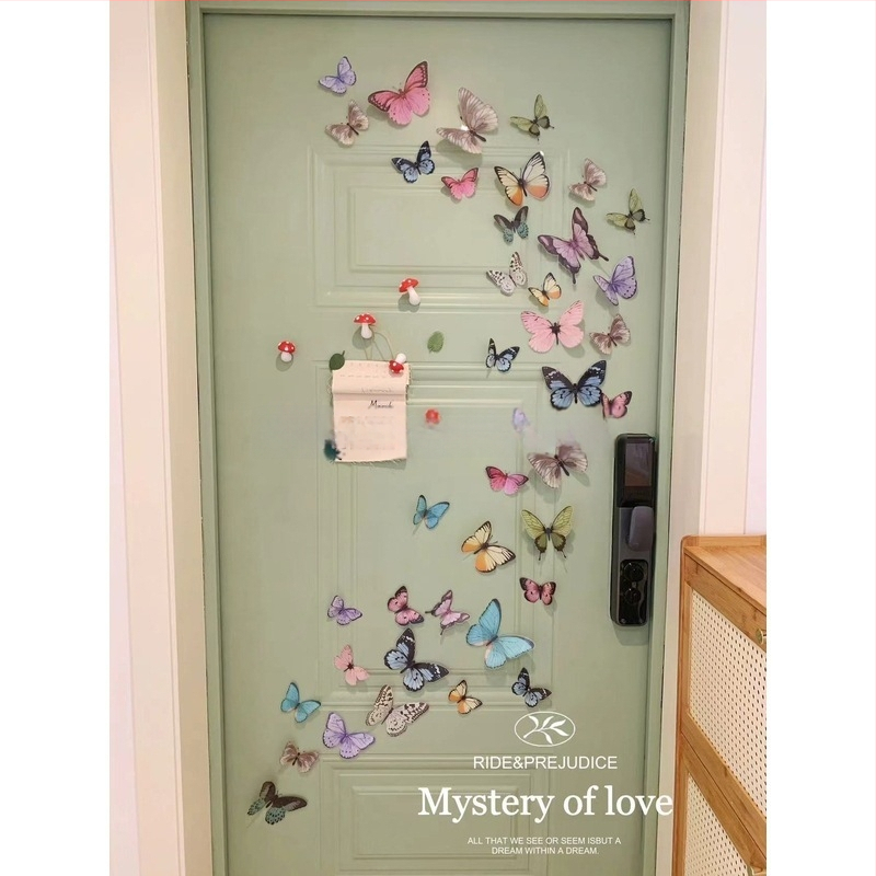 3D pillangó falimatrica – PVC anyag, egy darab, háromdimenziós dizájn, alkalmas nappalira, bejáratra és kereskedelmi terekre