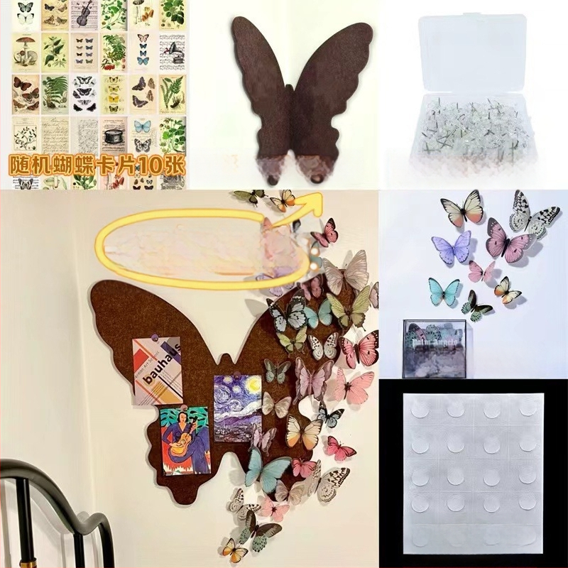 3D pillangó falimatrica – PVC anyag, egy darab, háromdimenziós dizájn, alkalmas nappalira, bejáratra és kereskedelmi terekre