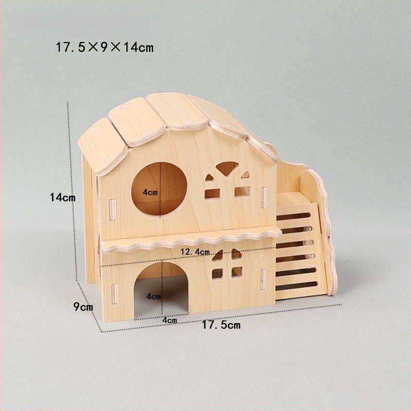 Hamster nest – okrúhly drevený úkryt, vodotesný, kreslený štýl (Materiál: Silk flower; Tvar: Okrúhly; Funkcia: Vodotesný; Štýl: Kreslený; Aplikačné objekty: Hamster)