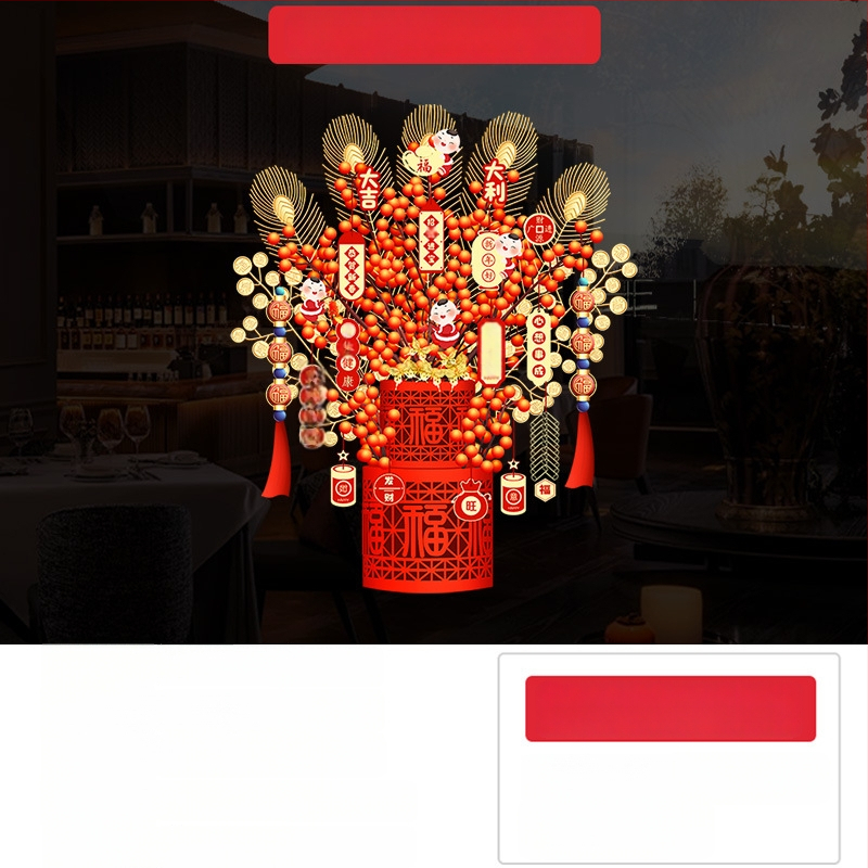 ablaküveg matricák – PVC elektrostatikus dekoratív matricák, 1 db, új kínai stílus, kereskedelmi létesítményekhez