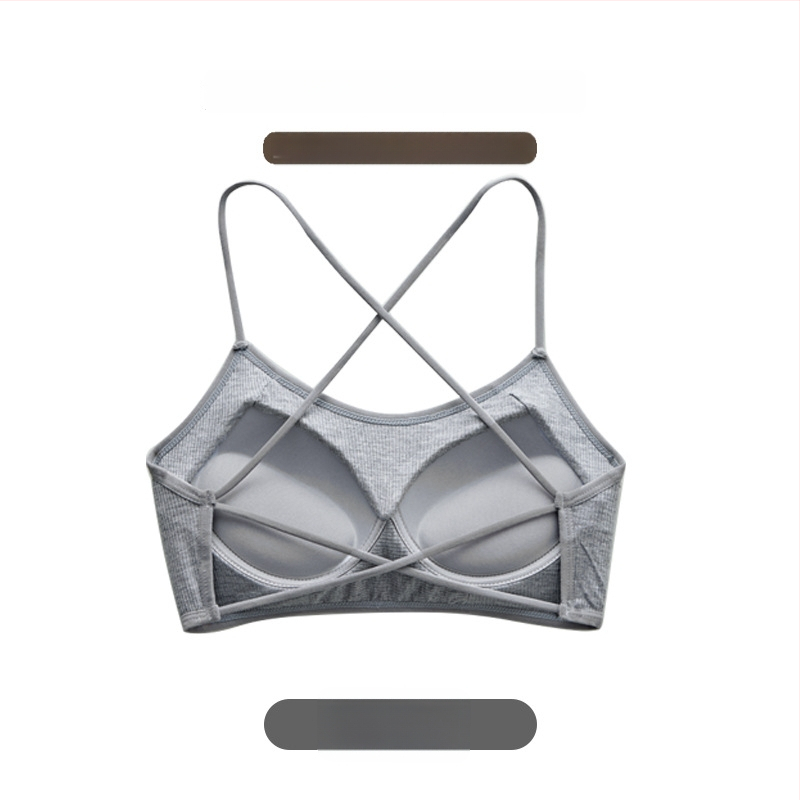 Τοπ με περιτύλιγμα στο στήθος, σωληνοειδές σχέδιο, 3/4 κύπελλα, λεπτές διαμορφωμένες чашες, βισκόζη ύφασμα