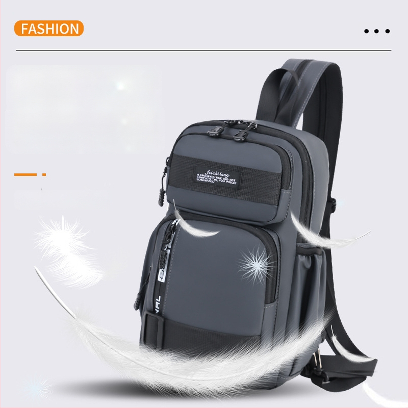 Ανδρική Τσάντα στήθους - αδιάβροχη μεμβράνη, επεκτάσιμος σχεδιασμός, μεγάλη χωρητικότητα, συμβατή με φορητό υπολογιστή 8 ιντσών, πολυλειτουργική διασταυρούμενη/ώμου τσάντα