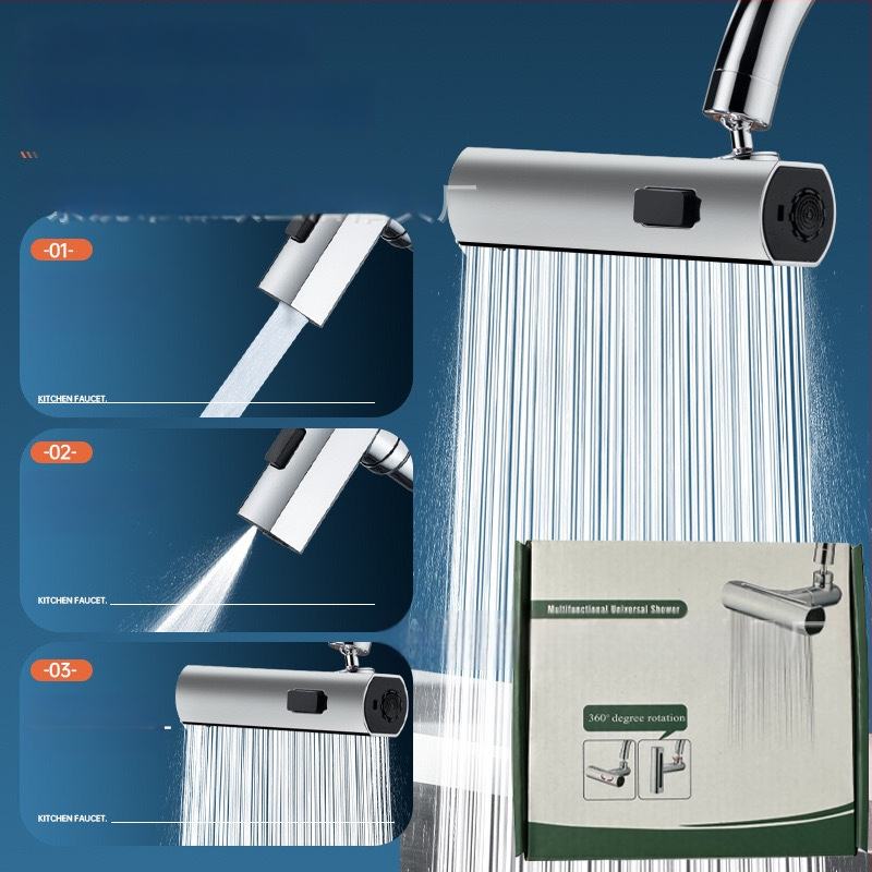 Drezová batéria s vodopádom a univerzálnym otočným predlžovačom — Model Flying Feather; Materiál: zliatina + ABS telo; Povrch: elektroplating; Pripojenie: závitové; Prevádzková teplota: 100