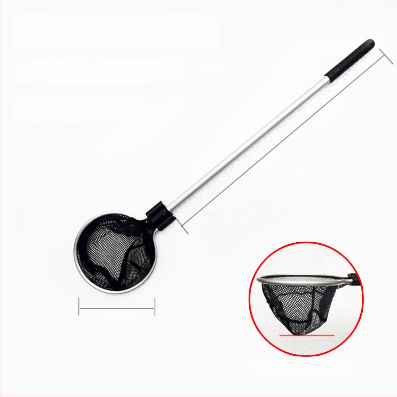 Akváriumi teleszkópos háló alumínium ötvözet rúd és poliészter hálóval, 500 g, akváriumi felszerelés