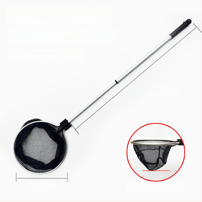 Akváriumi teleszkópos háló alumínium ötvözet rúd és poliészter hálóval, 500 g, akváriumi felszerelés