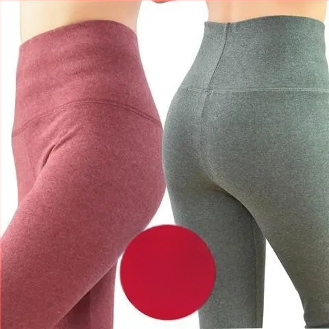 Pantaloni lungi din velur dublu pentru încălzire, talie înaltă, 90-95% poliester