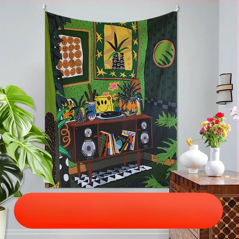 Λινό ταπισερί σε μοντέρνο μινιμαλιστικό στυλ, ψηφιακή εκτύπωση μεταφοράς θερμότητας, ορθογώνιο, προσαρμόσιμο για σαλόνι και υπνοδωμάτιο