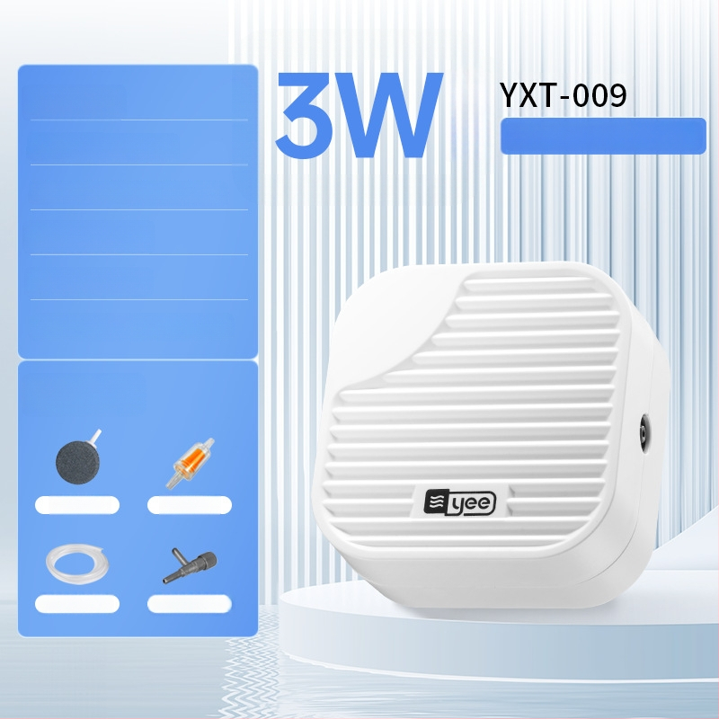 yee Akváriumi oxigénszivattyú – csendes aerátor, 0,5 kg súlyú, otthoni használatra