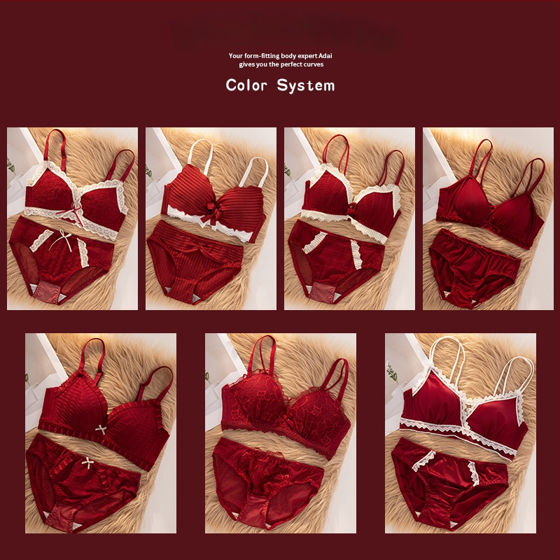 Set de sutiene pentru femei cu cupă 3/4, cupe modelate cu partea superioară subțire, partea inferioară mai groasă, material dantelat din nailon, bretele fixe duble, închidere din spate cu trei rânduri, fără fir, respirabil, confortabil