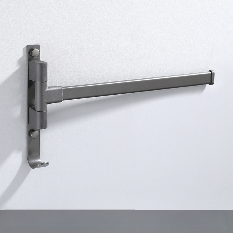 Fali fúrás nélküli, 3-szintes törölközőtartó alumíniumötvözetből, sütőbe égetett bevonattal, forgatható (teher 10 kg-ig)