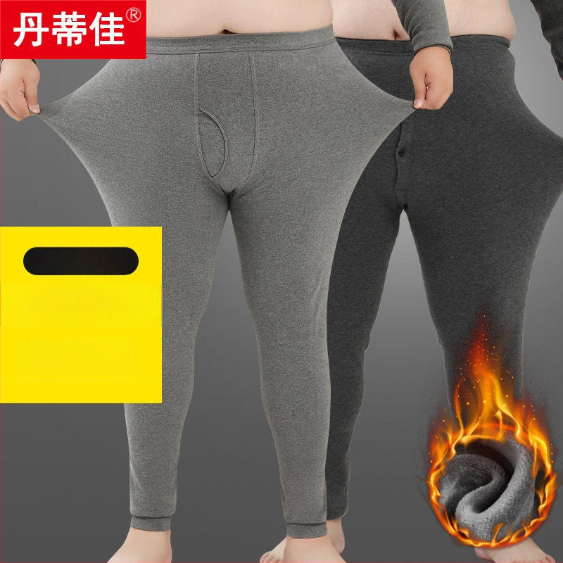 Colanți termici din bumbac pentru bărbați, dintr-un singur strat, calzi, țesătură 161-180 g/m2