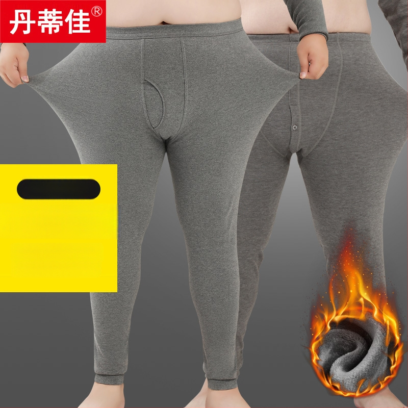 Colanți termici din bumbac pentru bărbați, dintr-un singur strat, calzi, țesătură 161-180 g/m2