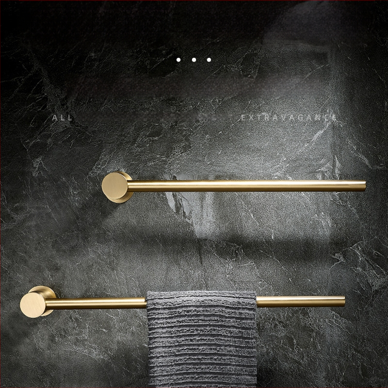 Réz törölközőtartó – fúrás nélküli szerelés, teherbírás 10 kg, egyetlen réteg, modern minimalista stílus