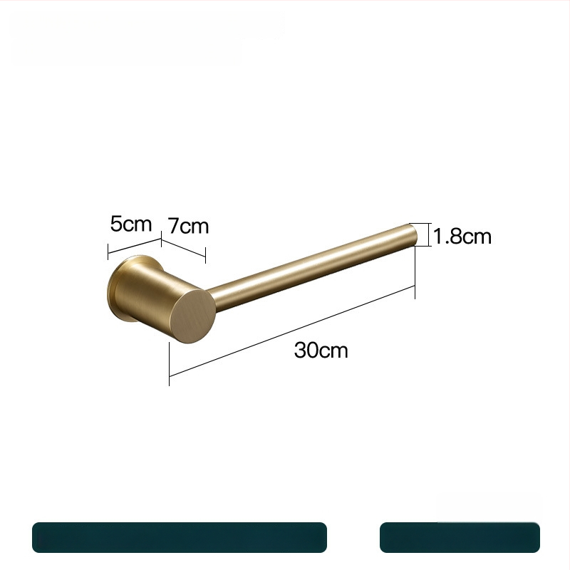 Réz törölközőtartó – fúrás nélküli szerelés, teherbírás 10 kg, egyetlen réteg, modern minimalista stílus