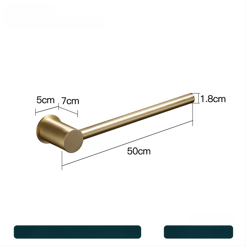 Réz törölközőtartó – fúrás nélküli szerelés, teherbírás 10 kg, egyetlen réteg, modern minimalista stílus