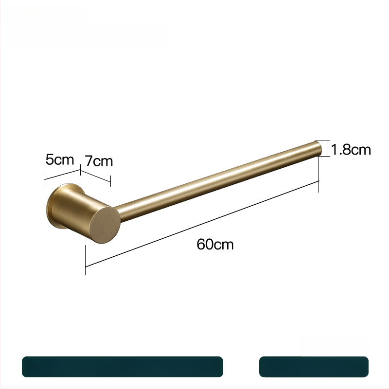 Réz törölközőtartó – fúrás nélküli szerelés, teherbírás 10 kg, egyetlen réteg, modern minimalista stílus