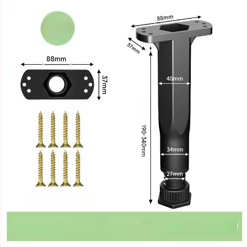 Állítható bútorlábak – rozsdamentes acél és hideg hengerelt acél; univerzális felhasználás; modern, minimalist stílus; bevonat sütőben égett