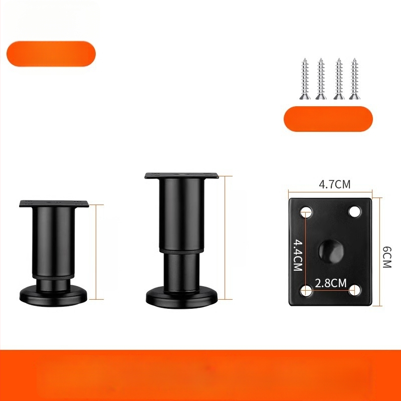 Állítható bútorlábak – rozsdamentes acél és hideg hengerelt acél; univerzális felhasználás; modern, minimalist stílus; bevonat sütőben égett