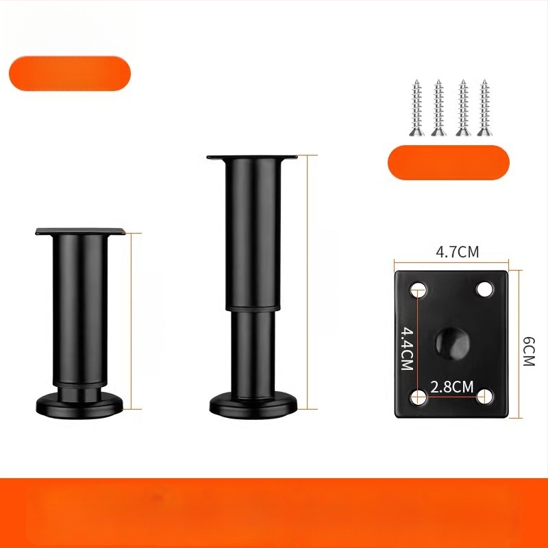 Állítható bútorlábak – rozsdamentes acél és hideg hengerelt acél; univerzális felhasználás; modern, minimalist stílus; bevonat sütőben égett