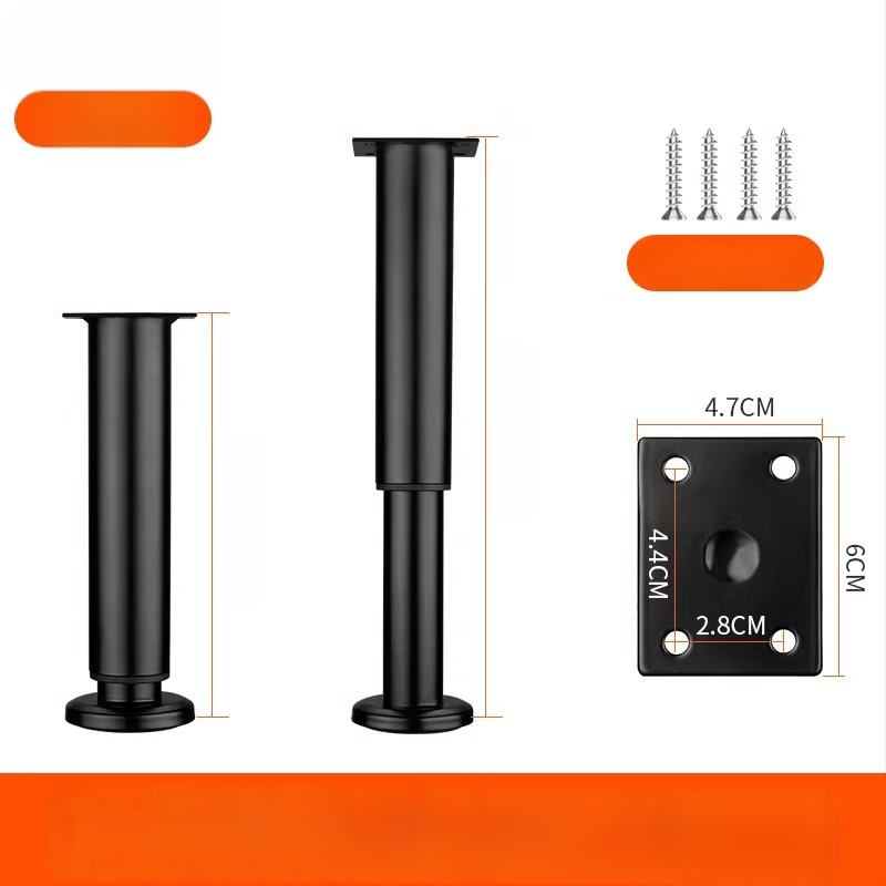 Állítható bútorlábak – rozsdamentes acél és hideg hengerelt acél; univerzális felhasználás; modern, minimalist stílus; bevonat sütőben égett