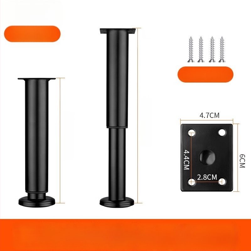 Állítható bútorlábak – rozsdamentes acél és hideg hengerelt acél; univerzális felhasználás; modern, minimalist stílus; bevonat sütőben égett