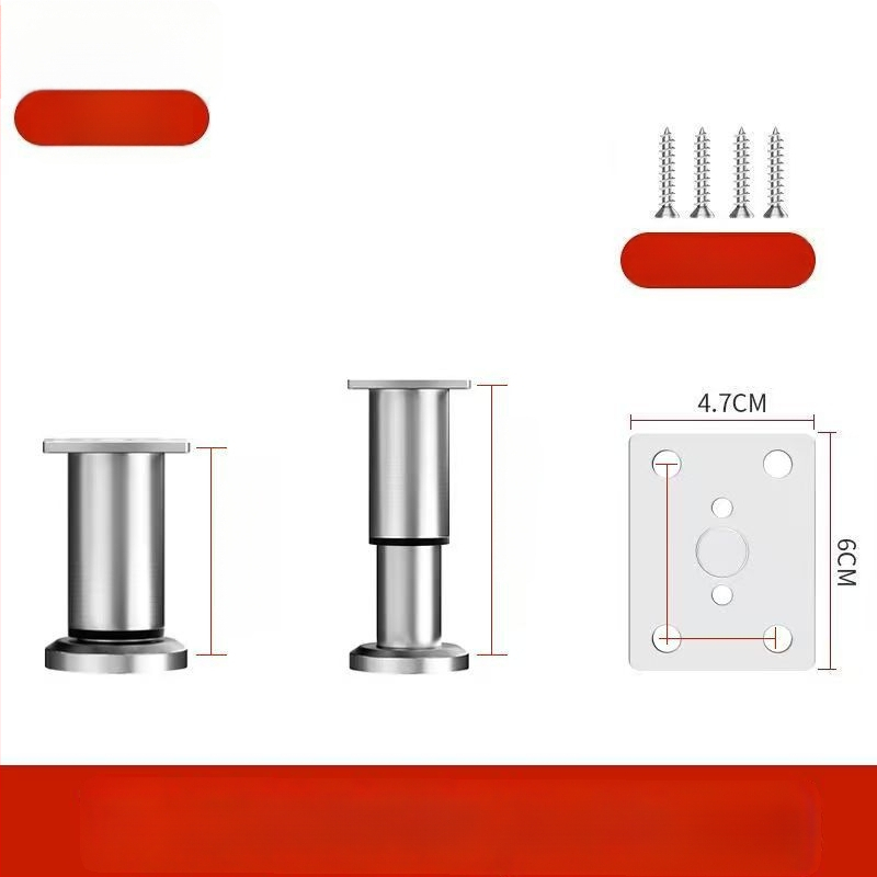 Állítható bútorlábak – rozsdamentes acél és hideg hengerelt acél; univerzális felhasználás; modern, minimalist stílus; bevonat sütőben égett