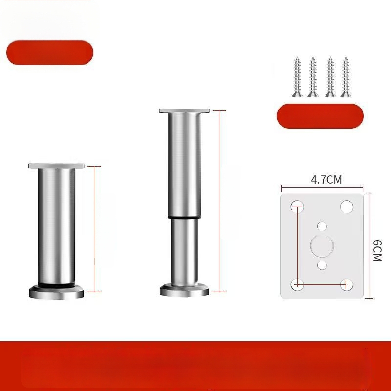 Állítható bútorlábak – rozsdamentes acél és hideg hengerelt acél; univerzális felhasználás; modern, minimalist stílus; bevonat sütőben égett