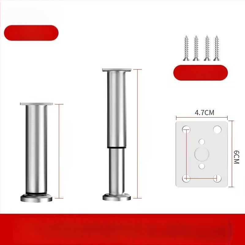 Állítható bútorlábak – rozsdamentes acél és hideg hengerelt acél; univerzális felhasználás; modern, minimalist stílus; bevonat sütőben égett