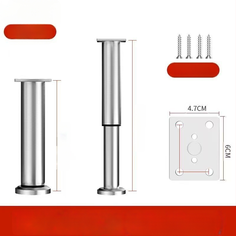 Állítható bútorlábak – rozsdamentes acél és hideg hengerelt acél; univerzális felhasználás; modern, minimalist stílus; bevonat sütőben égett