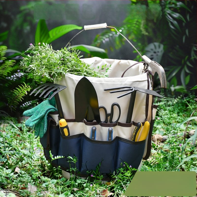 Τσάντα εργαλείων κήπου, συμβατή με κουβά, από Oxford ύφασμα, πολλαπλών στρώσεων αδιάβροχη