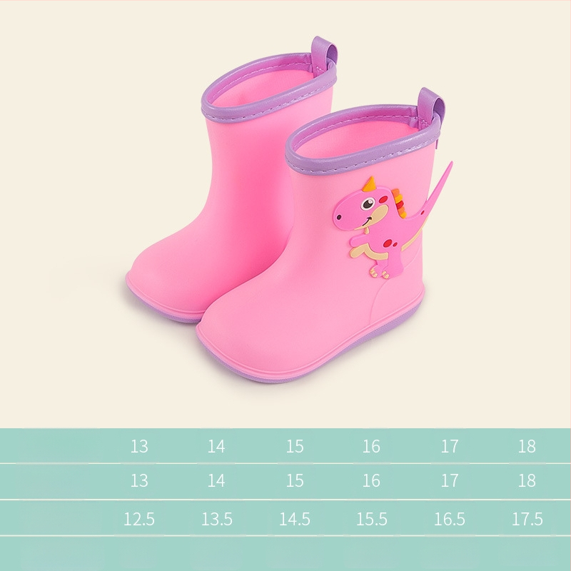 Dječje kišne čizme, serija Crazy Animal City, gornji dio od PVC-a, crtani uzorak, nizak potpetica 1–3 cm