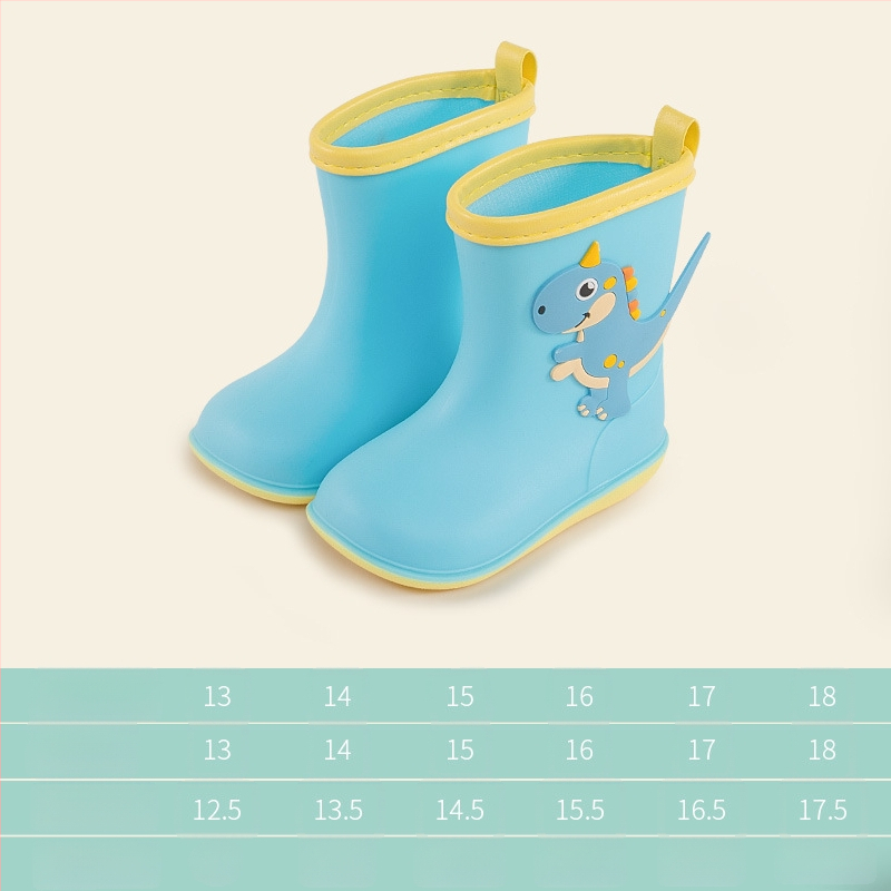 Dječje kišne čizme, serija Crazy Animal City, gornji dio od PVC-a, crtani uzorak, nizak potpetica 1–3 cm