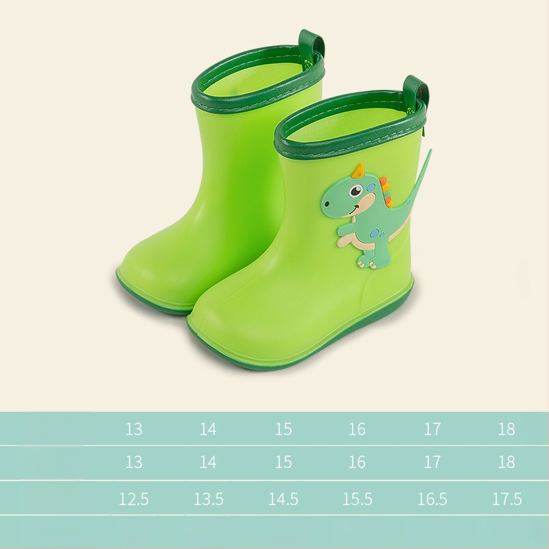 Dječje kišne čizme, serija Crazy Animal City, gornji dio od PVC-a, crtani uzorak, nizak potpetica 1–3 cm