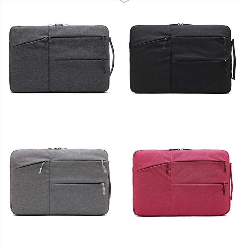 Husă pentru laptop cu buzunare interioare — polyester, fermoar, căptușeală, rezistentă la apă, anti-furt, design ușor; compatibilă cu laptopuri și tablete