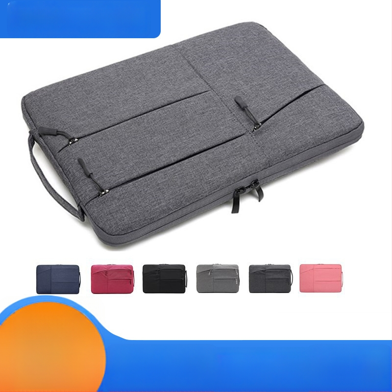 Husă pentru laptop cu buzunare interioare — polyester, fermoar, căptușeală, rezistentă la apă, anti-furt, design ușor; compatibilă cu laptopuri și tablete