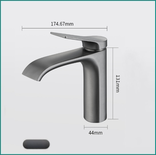 Meďová kúpeľňová batéria pre umývadlo, pod doskou, miešacia batéria, keramický diskový ventil