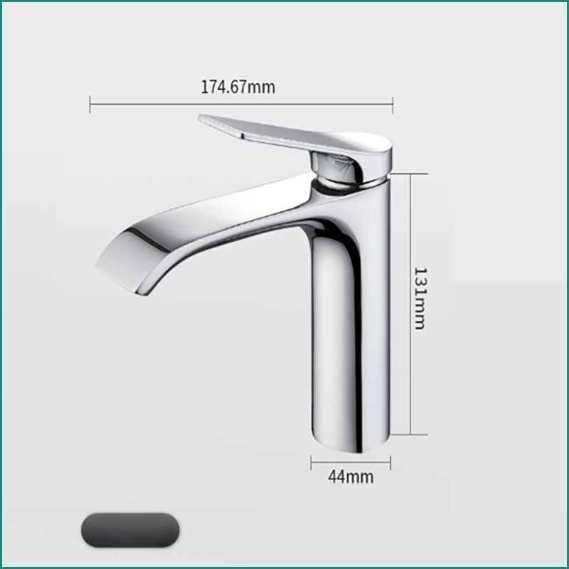 Meďová kúpeľňová batéria pre umývadlo, pod doskou, miešacia batéria, keramický diskový ventil