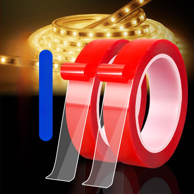 LED ταινία με διπλής όψεως ακρυλικό κόλλα για τοποθέτηση σε κανάλια — χωρίς ίχνη, υψηλή διαφάνεια, χωρίς κατάλοιπα