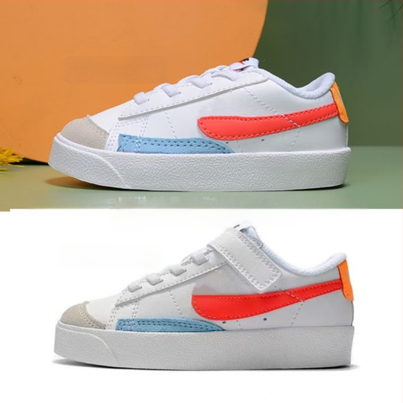 NK Trailblazer Graffiti Gyerekeknek Velcro Cipő - alacsony felső rész, bőr felsőrész, bőr talp, Velcro-zár, mindennapi sportcipő