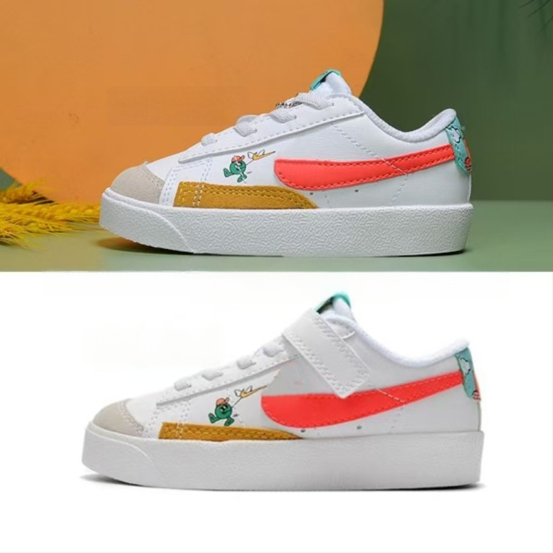 NK Trailblazer Graffiti Gyerekeknek Velcro Cipő - alacsony felső rész, bőr felsőrész, bőr talp, Velcro-zár, mindennapi sportcipő