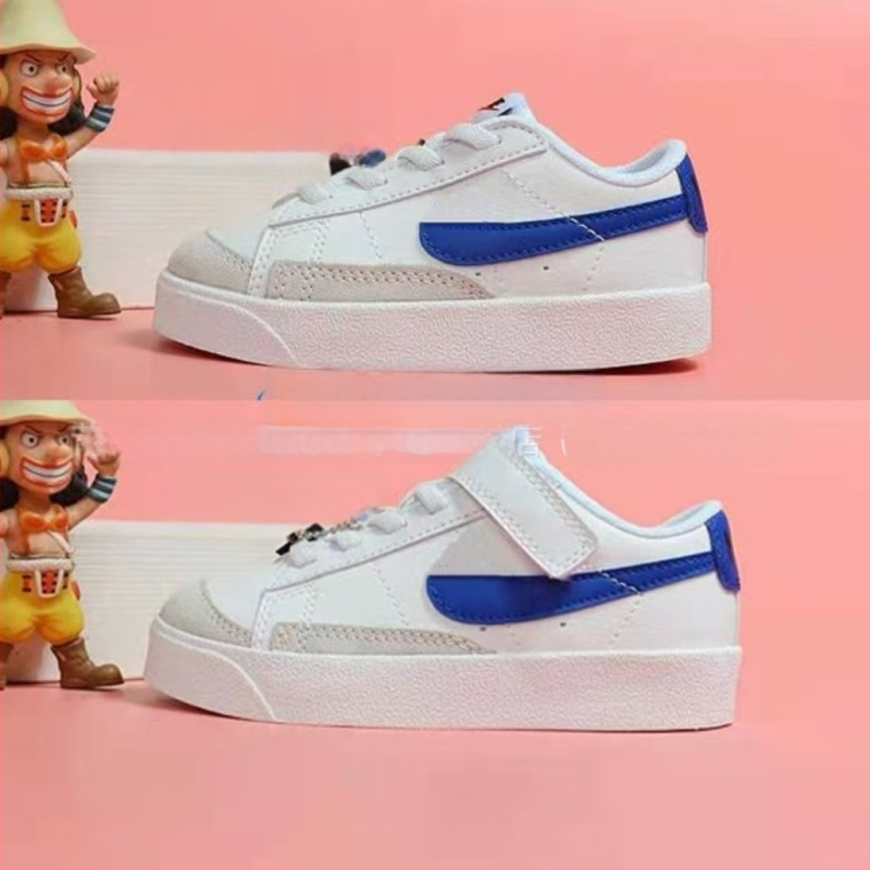 NK Trailblazer Graffiti Gyerekeknek Velcro Cipő - alacsony felső rész, bőr felsőrész, bőr talp, Velcro-zár, mindennapi sportcipő