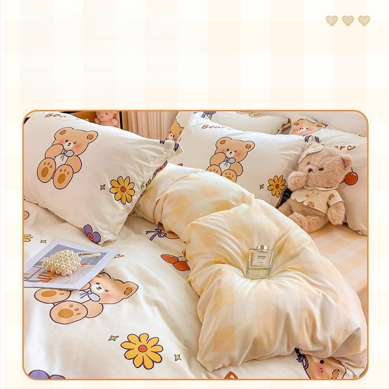 Sunny Day set lenjerie de pat, patru piese, poliester, desen animat, imprimare reactiva