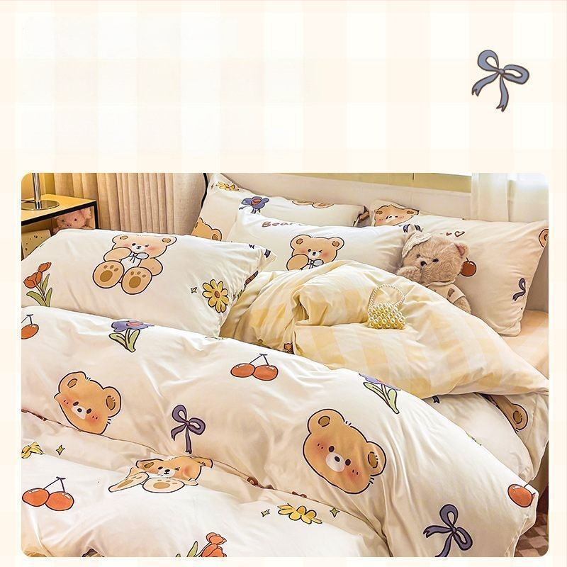 Sunny Day set lenjerie de pat, patru piese, poliester, desen animat, imprimare reactiva