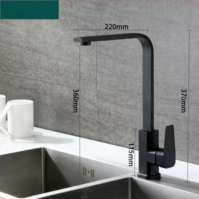 Kuchynský drezový kohút, otočný miešadlo, meď/zliatina, keramický disk ventilu, model SM-S58158, priemer sedla ventilu 30 mm, vstup/výstup 14 mm, jednoručné ovládanie, prevádzková teplota 1–90°C